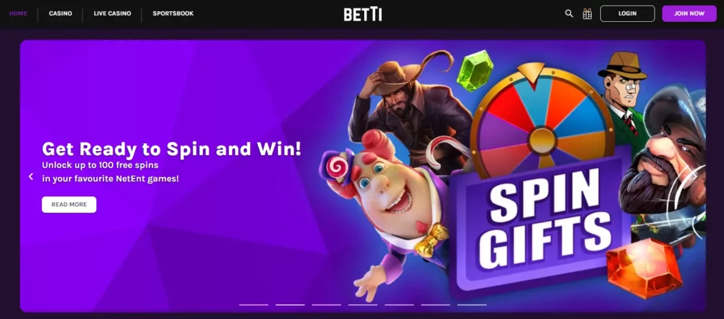 betti main screen