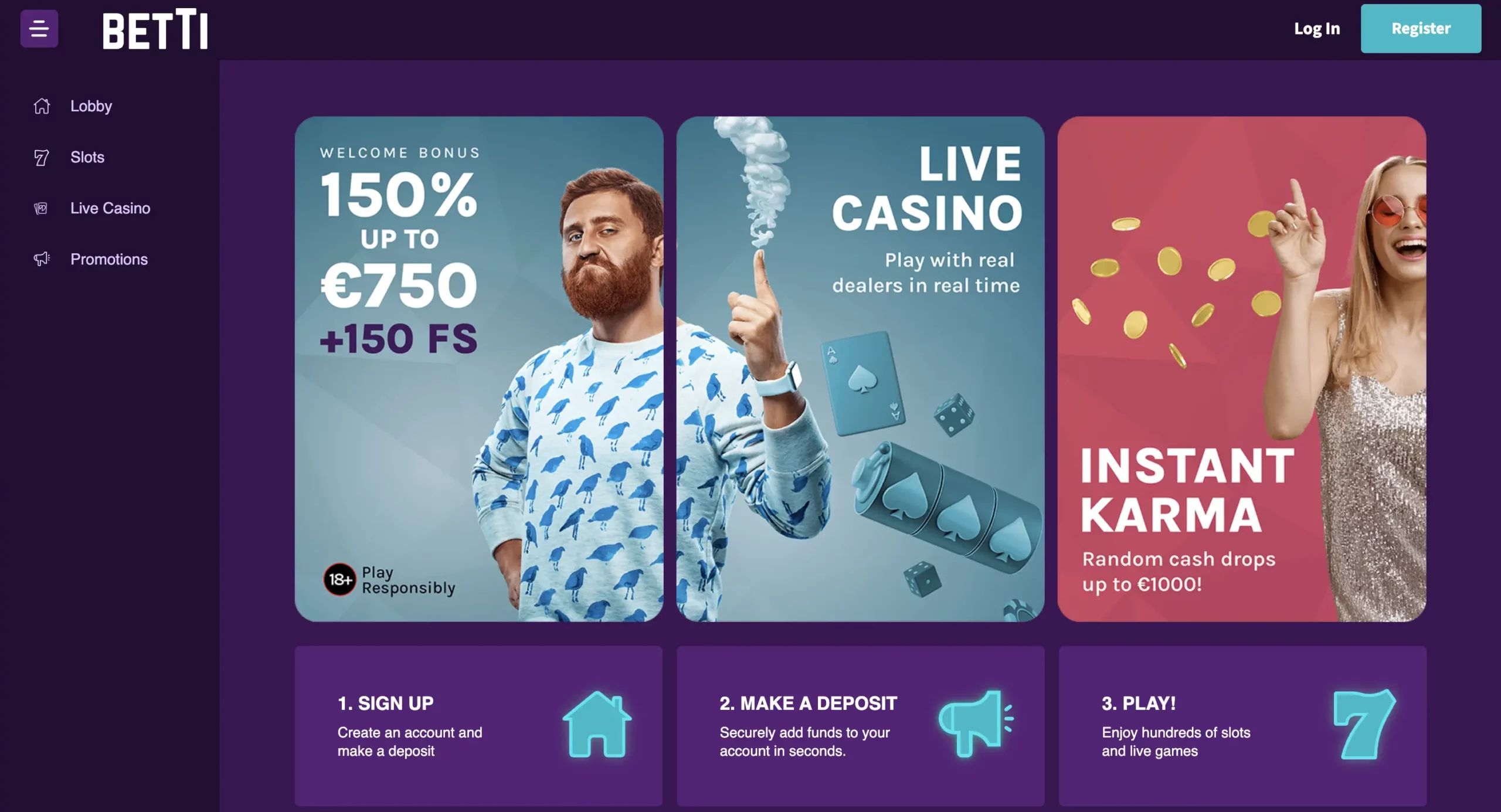 Betti Casino Main Banner